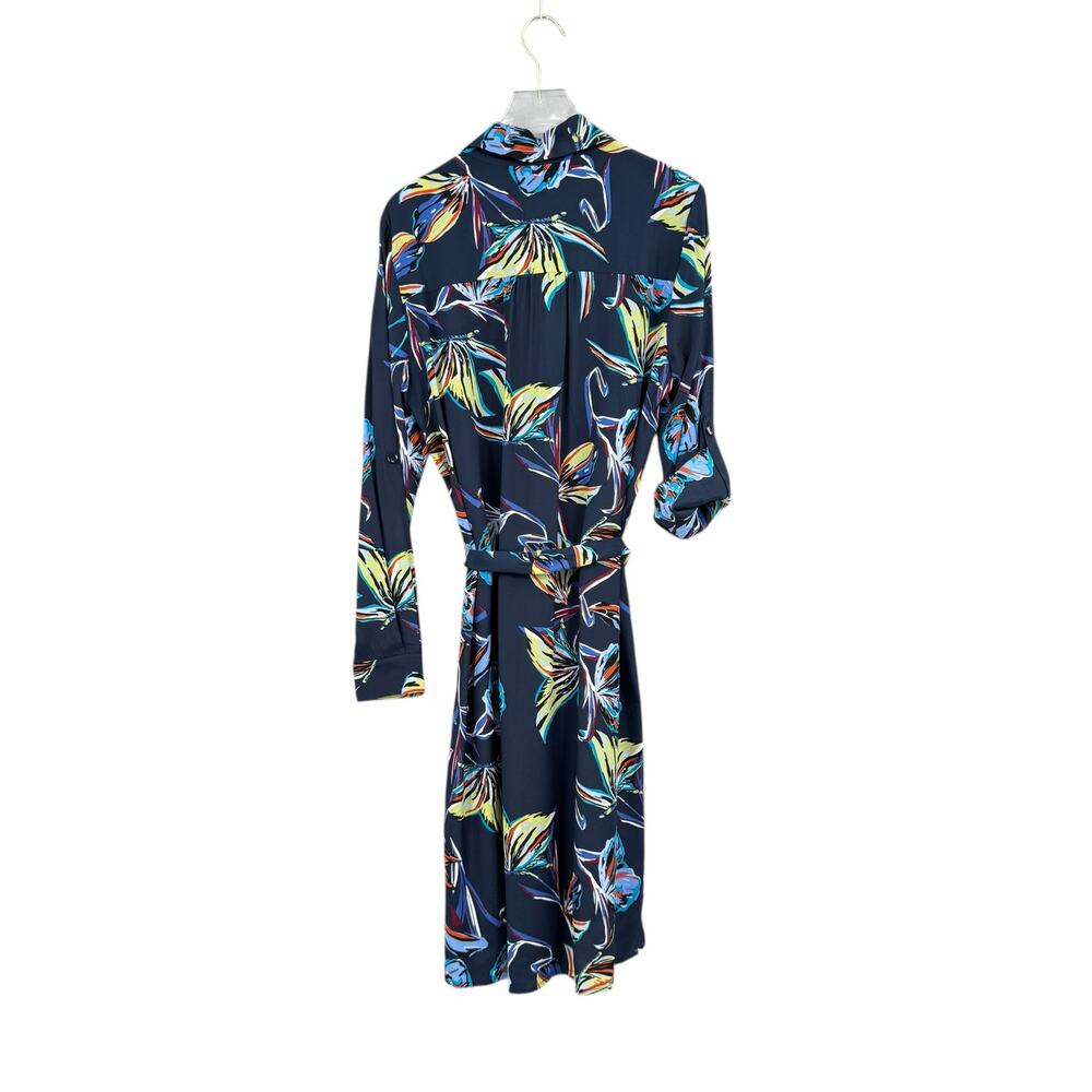 Diane von Furstenberg NWT Navy Prita Abstract Butterfly Print Silk Blend Dress - Picture 8 of 12